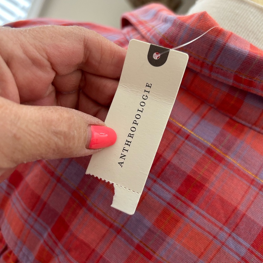 Anthro/Seen Worn Kept Plaid Button-Down Shirt - Picture 9 of 14